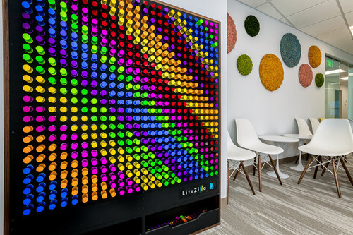 LiteZilla Giant Lite Brite - 6' x 5' in waiting room