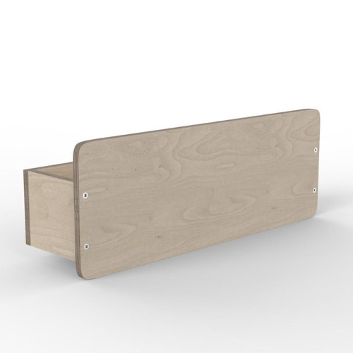 LiteZilla Beechwood Wall Storage Box, minimalist wooden storage organizer with magnetic back for wall mounting.