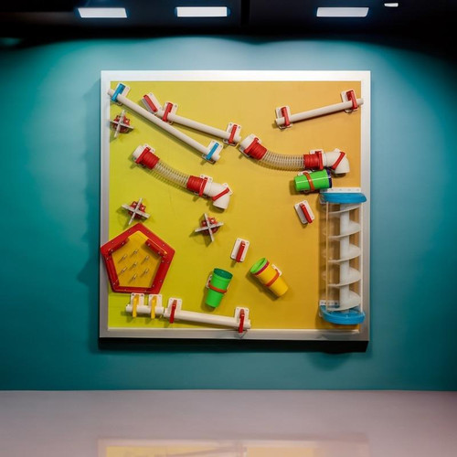 LiteZilla MagWiz Magnetic Wall Flexible Tunnel, colorful magnetic wall maze for children, adjustable and modular maze wall game.