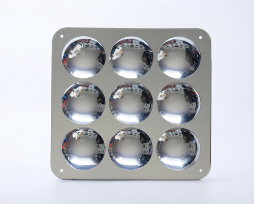 LiteZilla Sensory Bubble Mirror Panels, reflective sensory mirror panels with bubble-shaped mirrors arranged in a 3x3 grid.
