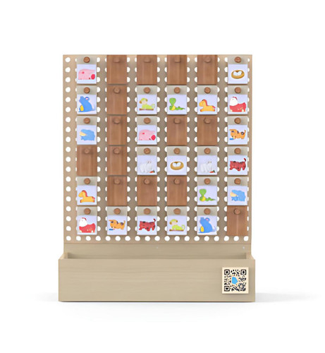 LiteZilla Kidworx™ Memory Match Jr Wall Game, educational wall game with colorful animal and object cards for children to match and improve memory skills.