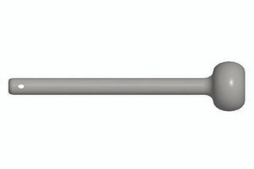 Freenotes Contrabass Chimes Mallet, Grey 70A w/38" Cable, percussion mallet with a grey grip and a large round head for musical instrument play.