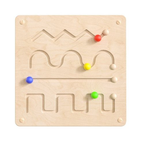 Bright Beginnings Wooden STEAM Lines and Patterns Wall Activity Board