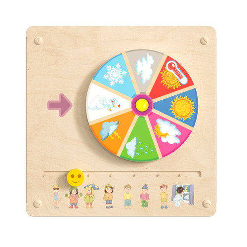 Bright Beginnings Wooden STEAM Weather Wall Activity Board