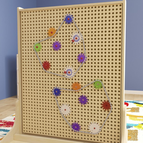 Bright Beginnings Multicolor Chain and Gears Accessory Set for Modular STEAM Wall Systems - 79 Pack