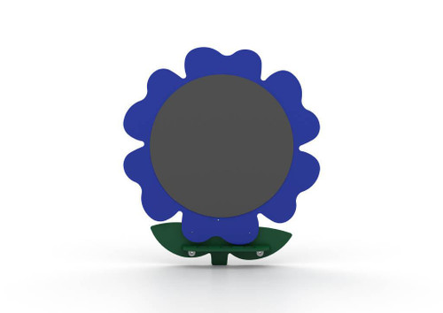 World Klass Play Fiona The Blue Flower Chalkboard, child-friendly decorative chalkboard shaped like a blue flower with a central black writing surface.