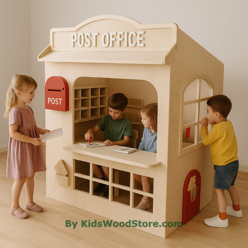 Post Office Wooden Playhouse - Indoor or Outdoor