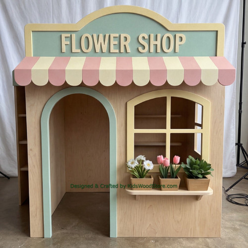 Flower Shop Wooden Playhouse w/Furniture - Indoor or Outdoor