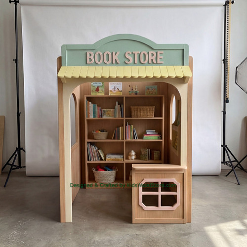 Book Store Wooden Playhouse w/Furniture - Indoor or Outdoor