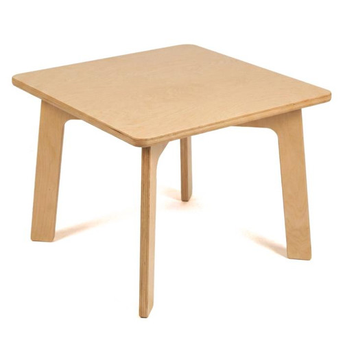 Playscapes Nordic Scandinavian Table - Select Stain Color, wooden square table with four angled legs in a natural finish.