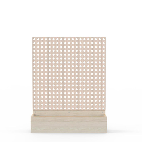 LiteZilla Kidworx™ Small Pegboard Activity Wall Pack, a white wooden pegboard with evenly spaced holes for interactive play and educational activities.