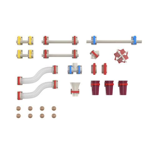 LiteZilla MagWiz Magnetic STEM Kinetics – 15 Piece Add-On Package, assorted colorful magnetic rods, connectors, and accessories for building dynamic kinetic models.