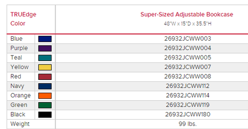 Rainbow Accents Super Size Adjustable Kids Bookcase