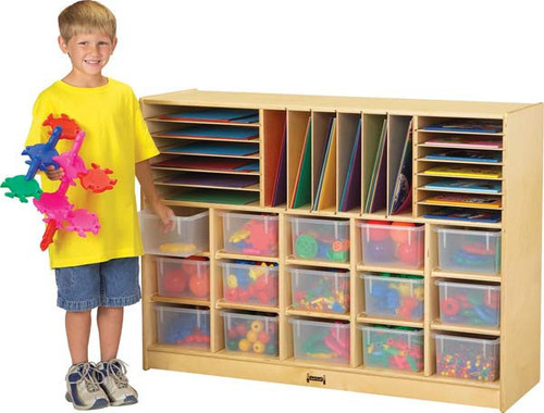 Jonti-Craft Sectional Mobile Cubbie with Trays - 04160JC