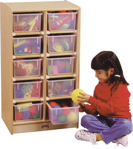 Jonti-Craft 10 Tray Mobile Storage with Trays 1