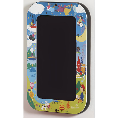 Playscapes Harmony Park Magic Hands Heat Sensitive Wall Panel, colorful interactive wall display with various playful illustrations and heat-sensitive features for children.