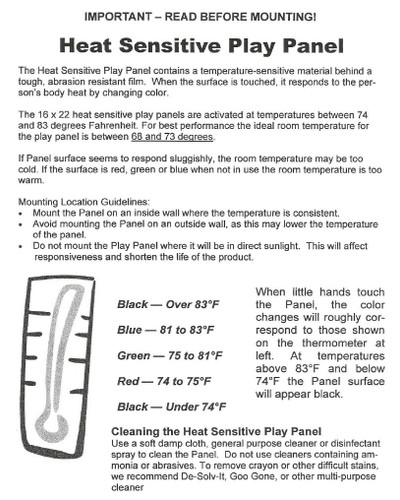 Heat Sensitive Play Panel Tips