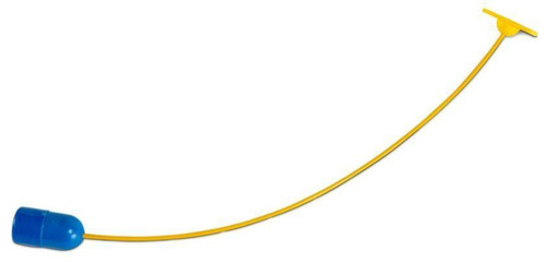 Playscapes Replacement Wands for Magnetic Wall Toys & Activity Tables, Set of 4, yellow wand with blue magnetic tip and curved yellow rod for building and playing.