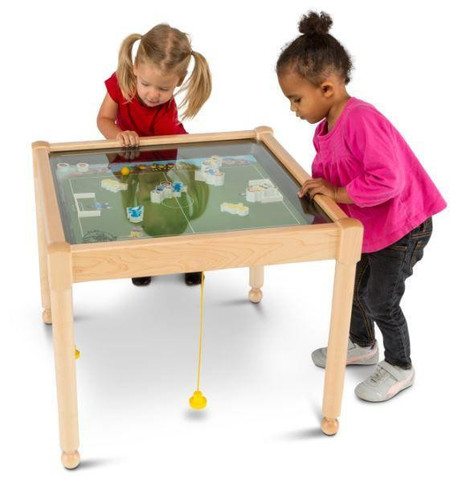 Playscapes Replacement Wands for Sand Tables, Set of 4, children engaging with a sand table using the wands for interactive play.