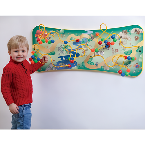 Safari Flip Bead Maze Wall Toy