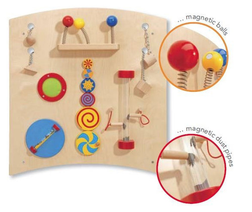 Sensory Learning Wall "Curve B" Center Panel Wall Toy 1
