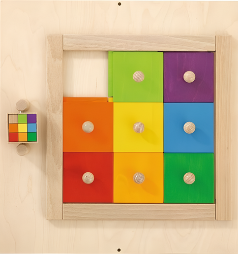 Colorful Squares Sensory Wall Activity