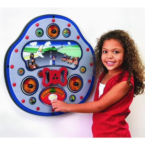 Playscapes Sky Pilot Activity Wall Toy, children's interactive activity wall with colorful game and play features, designed for engaging kids in fun and developmental activities.