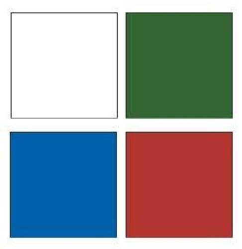 Playscapes Kinderbox Book Browser, solid color blocks of white, green, blue, and red. Playscapes Kinderbox Book Browser, solid color blocks of white, green, blue, and red.