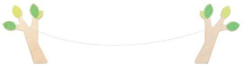 HABA Pro Grow.upp Branches Picture and Art Line, illustration of two beige tree branches with green leaves connected by a thin line.