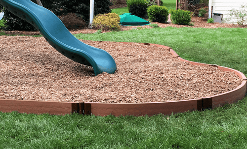 Frame It All Classic Sienna Curved Playground Border 16' - 2" Profile - 300001752