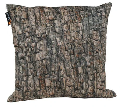Playscapes Woodsmen Naturescape Square Cushion - Large, cushion with a realistic bark tree trunk print design.