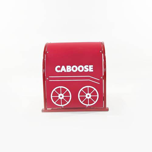 Playtime Playground Equipment Choo Choo Train Caboose Climber, red train caboose with white wheels and the word CABOOSE written on it.