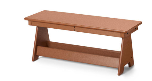 Jonti-Craft EverPlay Small Outdoor Bench, wooden outdoor play bench for children with a spacious top and built-in lower shelf for storage.
