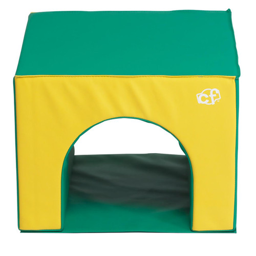 Children's Factory Crawl Through Tunnel, Rainbow, colorful children's play tunnel in rainbow colors with a tunnel opening for kids to crawl through.
