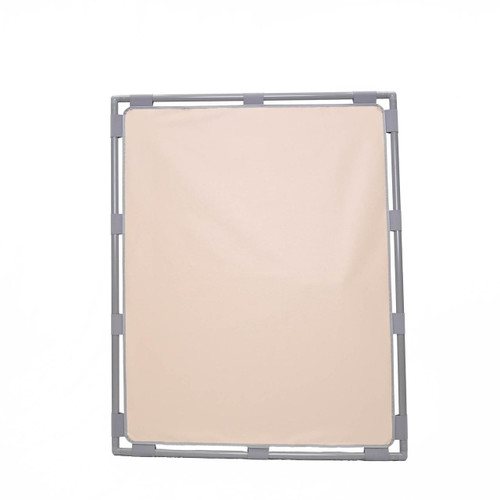Children's Factory Elements Big Screen Sand PlayPanel, a large square outdoor play panel with a beige sand surface surrounded by a gray metal frame.