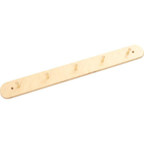 Moje Bambino Hanger for 5 Balance Boards, wooden hanger with five pegs for organizing balancing boards.