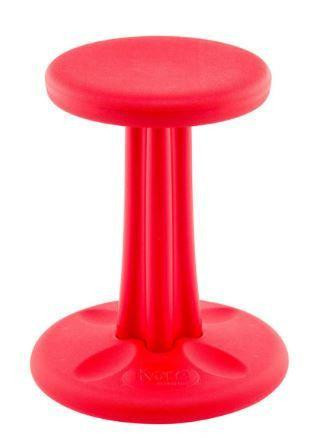 Playscapes Active Learning Wobble Stool, 16-inch height, red color, ergonomic design for active sitting and improved focus.