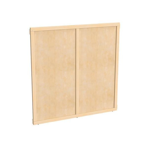 Jonti-Craft Plywood Classroom Divider Panel - KYDZ Suite® S-height - 48" Wide, lightweight wooden classroom divider panel in a natural wood finish with sliding doors for flexible space division.