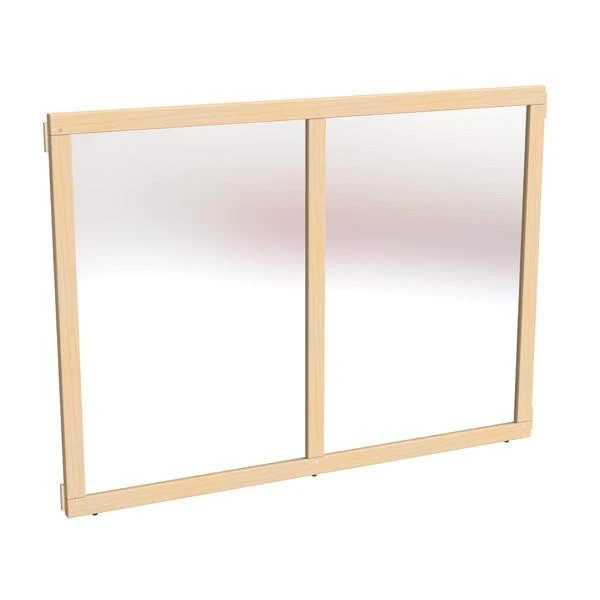 Jonti-Craft Mirror Classroom Divider Panel - KYDZ Suite® A-height - 48" Wide, wooden framed, double-pane mirror panel for educational or children's space.