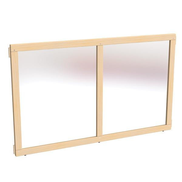 Jonti-Craft Mirror Classroom Divider Panel - KYDZ Suite® E-height - 48" Wide, wooden-framed classroom divider with mirrored panels for educational and safety purposes.