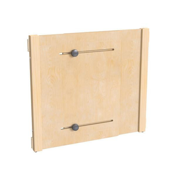 Jonti-Craft Accordion Classroom Divider Panel - KYDZ Suite® T-height - 24-36" Wide, wood-colored foldable classroom partition panel with adjustable safety locks for flexible space division.
