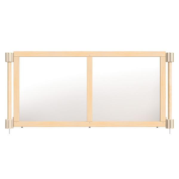 Jonti-Craft KYDZ Suite Upper Deck Mirror Room Divider, wooden frame with two large mirror panels display.