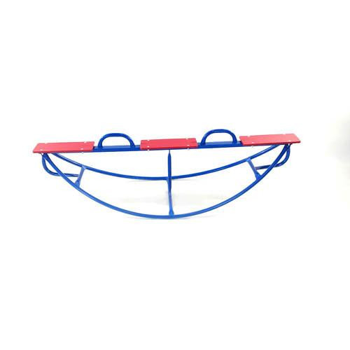 Playtime Playground Equipment See Saw for Toddlers, colorful blue and red toddler seesaw playground toy for children.