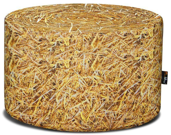 Playscapes Woodsmen Naturescape Straw Bale Circle Seat, circular outdoor seating with a straw bale design and nature-inspired pattern.