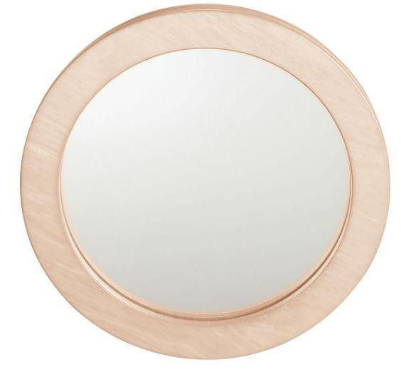 HABA Pro Porthole Safety Mirrors, round baby safety mirror with a wooden frame, designed for secure monitoring of infants in cribs or play areas.