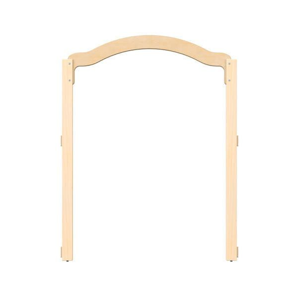Jonti-Craft Welcome Arch Short Classroom Divider - KYDZ Suite® E-height, 51 inches high, wood frame with natural finish, designed for classroom privacy and space division.