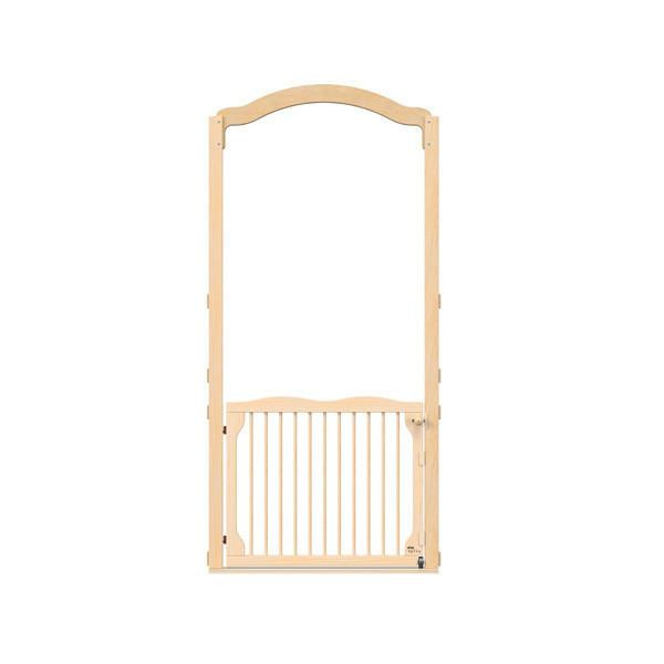 Jonti-Craft Welcome Gate Classroom Divider with Arch - KYDZ Suite A or E-height Tall 84" High, wooden classroom divider with arch top and small safety gate