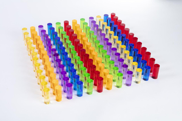 LiteZilla Mini LitePins for Mini Light Bright - 72 Pins, colorful plastic pins arranged in rows on a white background.