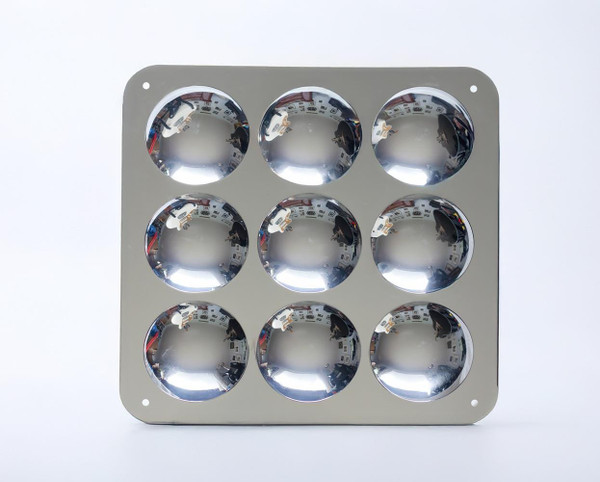 LiteZilla Sensory Bubble Mirror Panels, reflective sensory mirror panels with bubble-shaped mirrors arranged in a 3x3 grid.