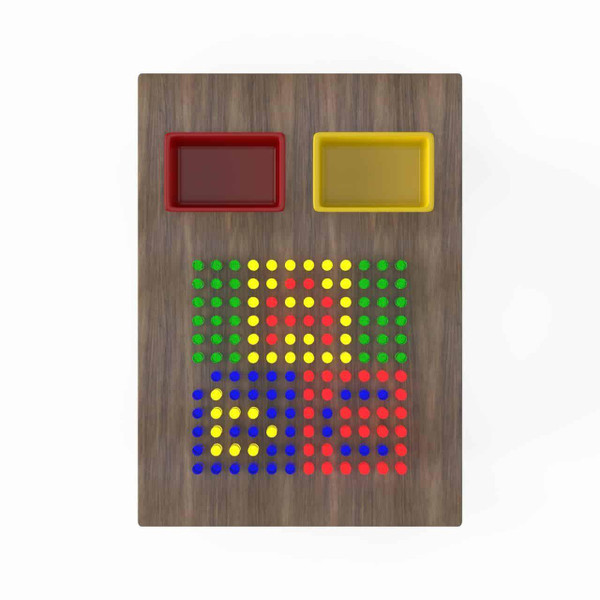LiteZilla IllumiTable Light Bright Table, electronic game with colored buttons and illuminated sections on a wooden surface.